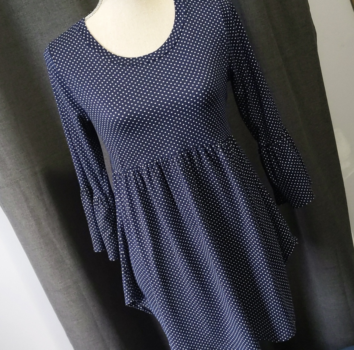 Chris & Carol Polka Dot Bell Sleeve Smock size Small image indicator(5)