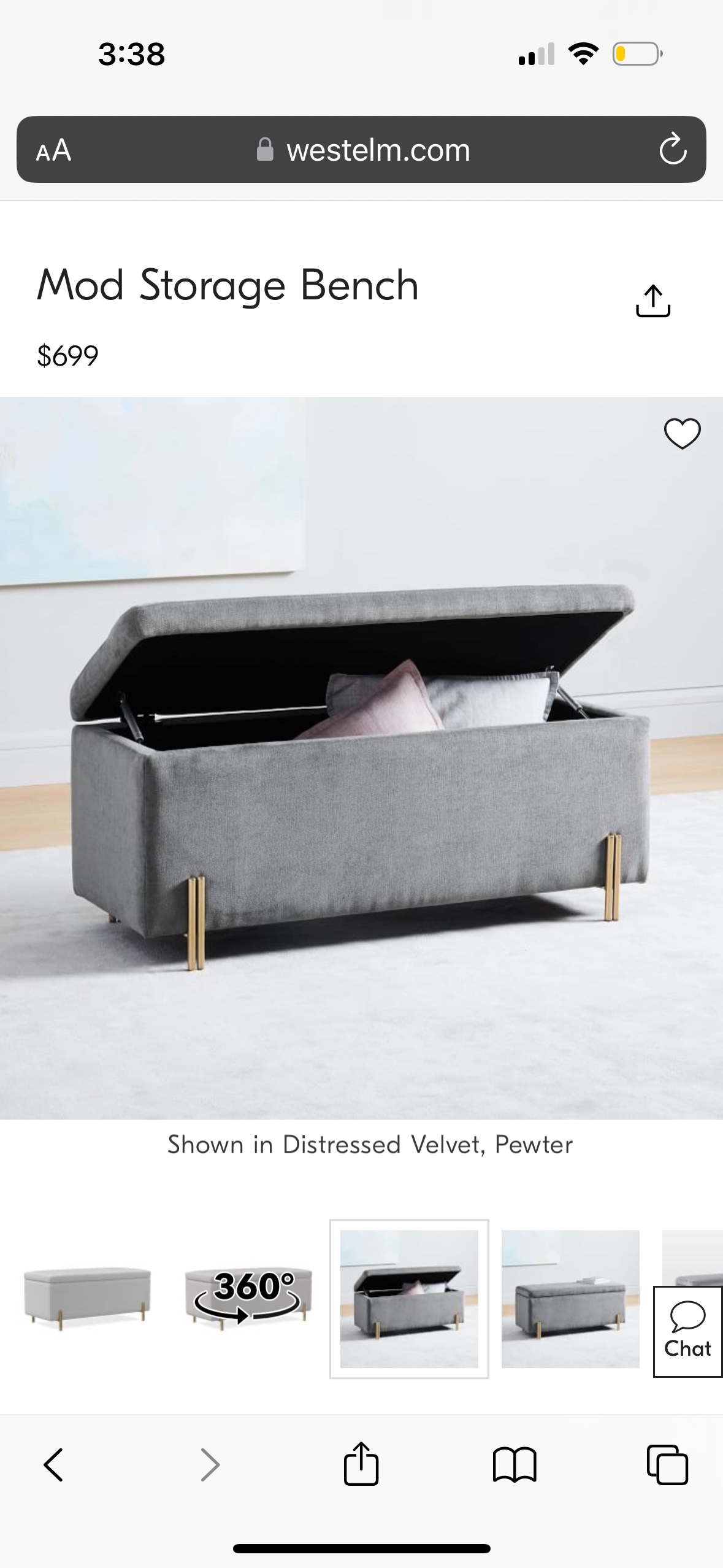 west elm mod storage bench - photo 2
