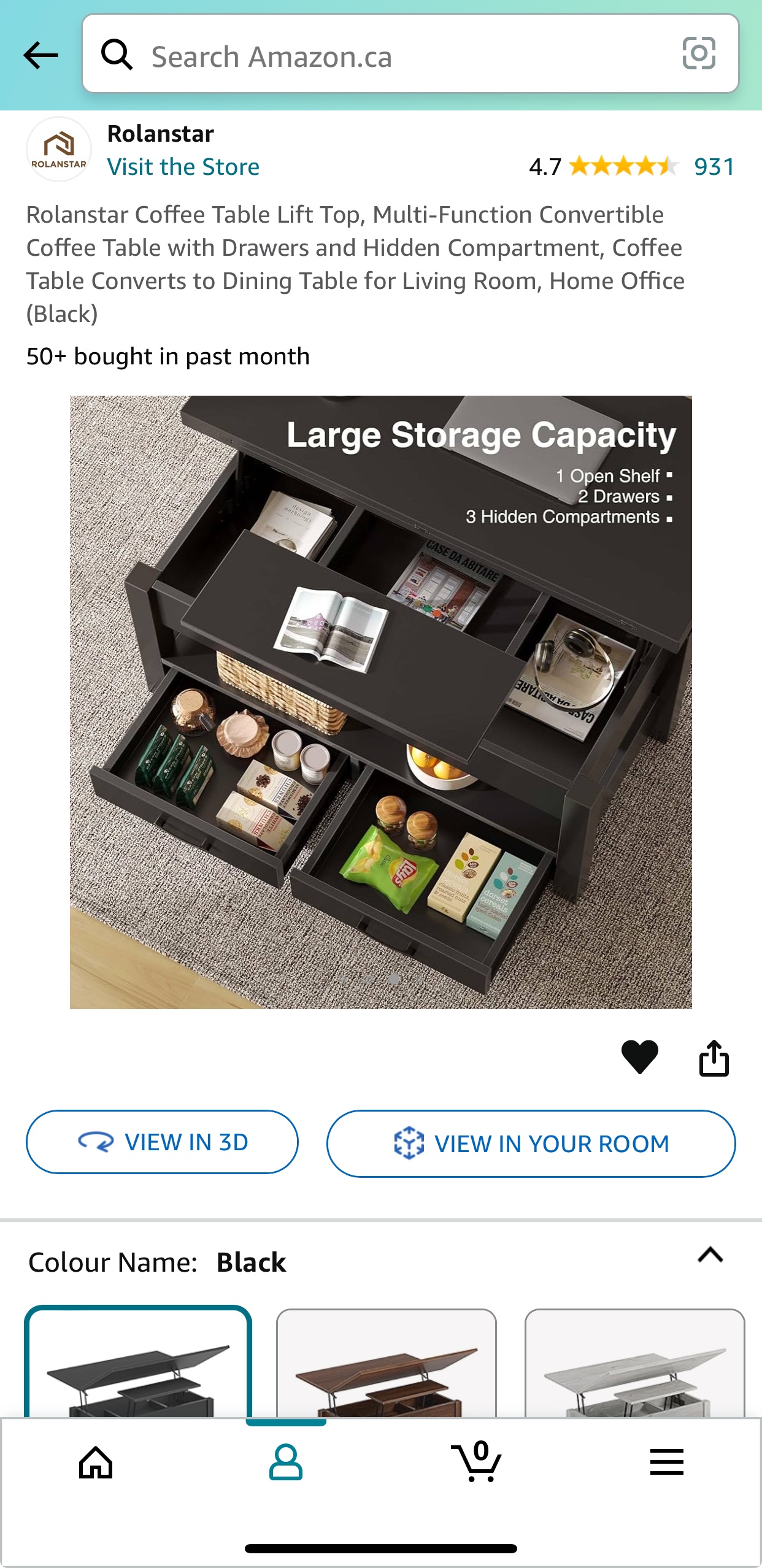 Rolanstar Coffee Table - Unboxed image indicator(3)