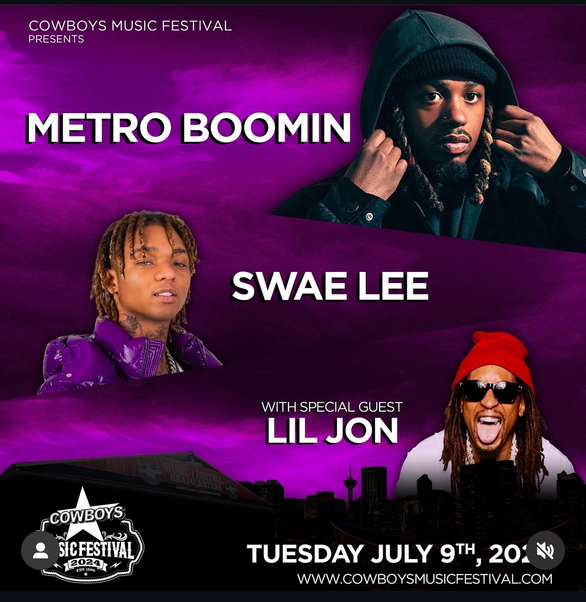 Metro Boomin / Lil Jon / Swae Lee Cowboys Fan Admission