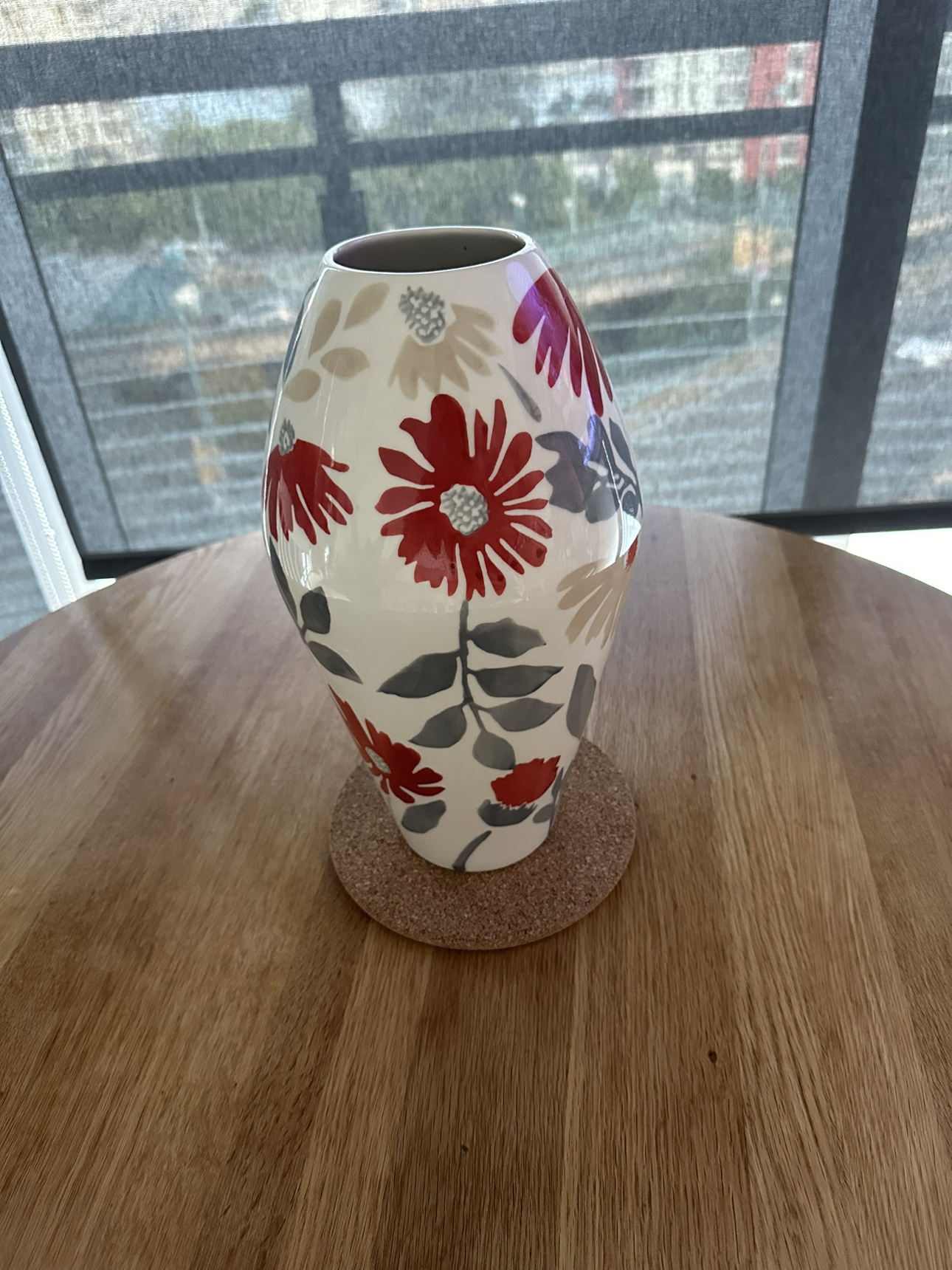 This beautiful vase is waiting to be filled with flowers again.