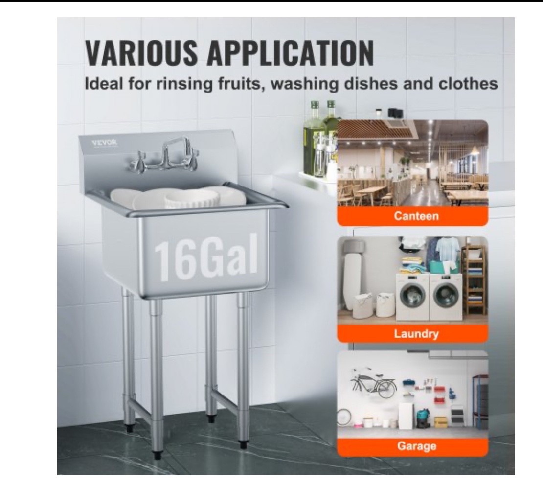 Commercial single bowl sink image indicator(5)