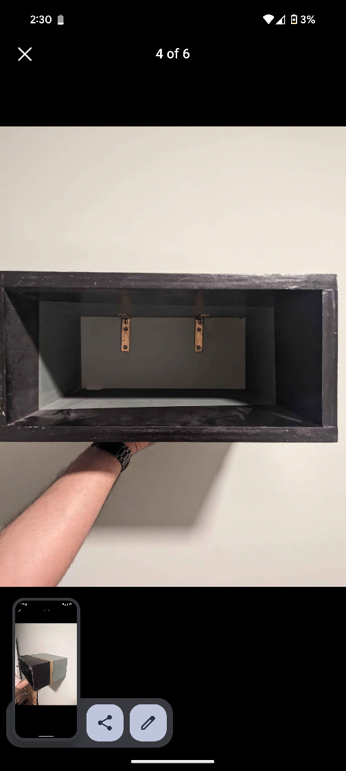 custom wooden handmade shelf box wall mounted - photo 4