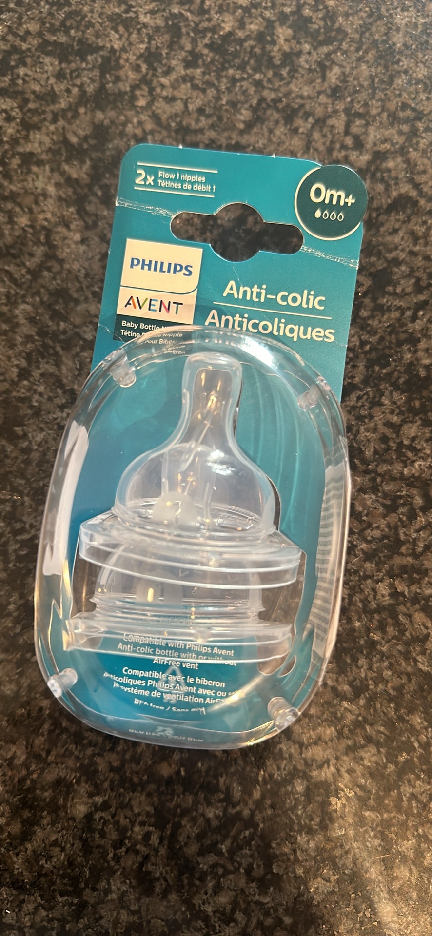 brand new - Philips avent slow flow nipple 0+ image indicator(3)