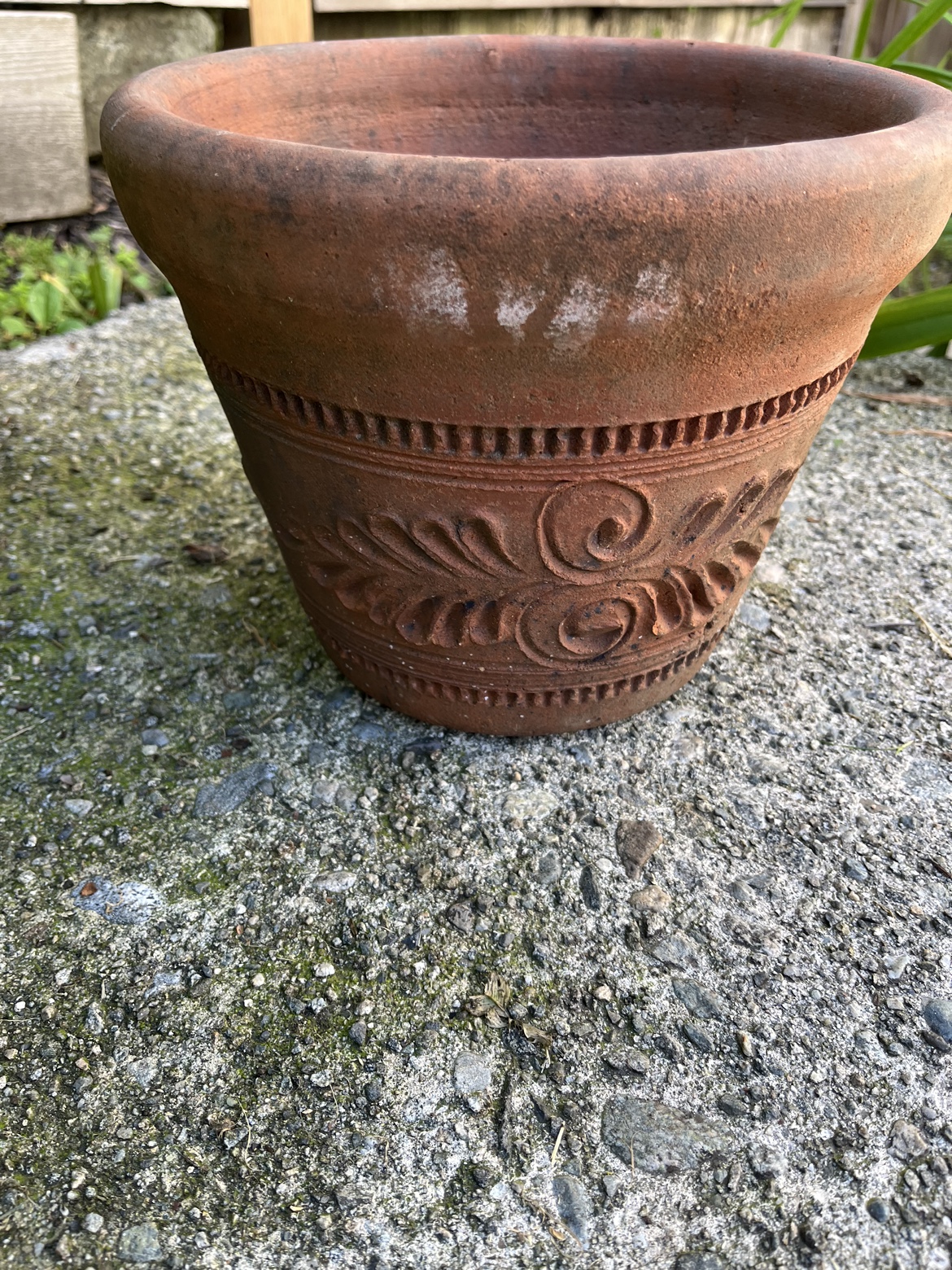 Terracotta pot with eclectic design thumbnail
