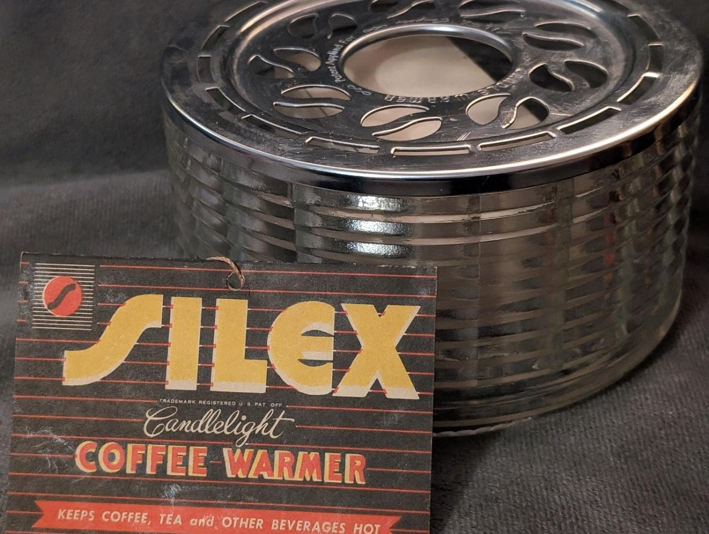 VINTAGE SILEX Candlelight Coffee Warmer Kit NIB ⚽ image indicator(2)