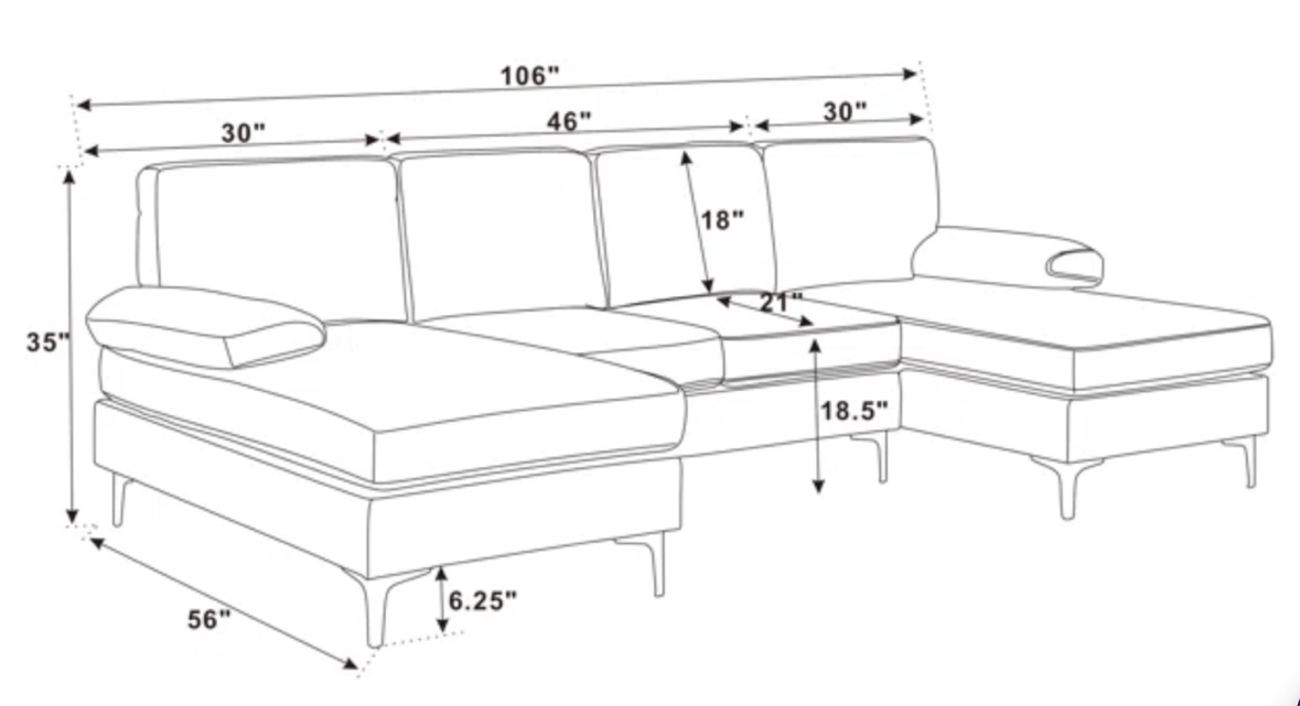 Wayfair Cream Couch Sofa - photo 3