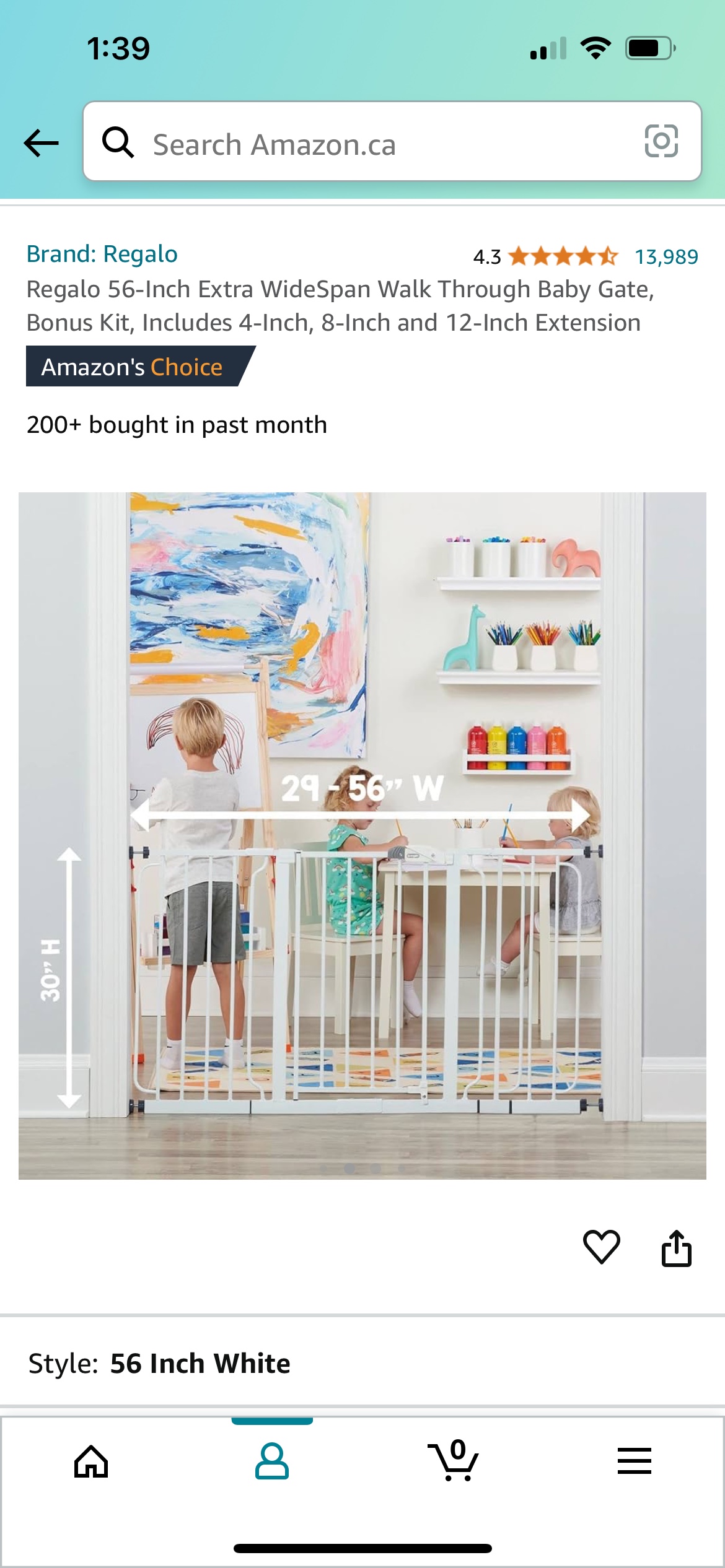 Baby gate, extra wide.  Brand new in box. - photo 2