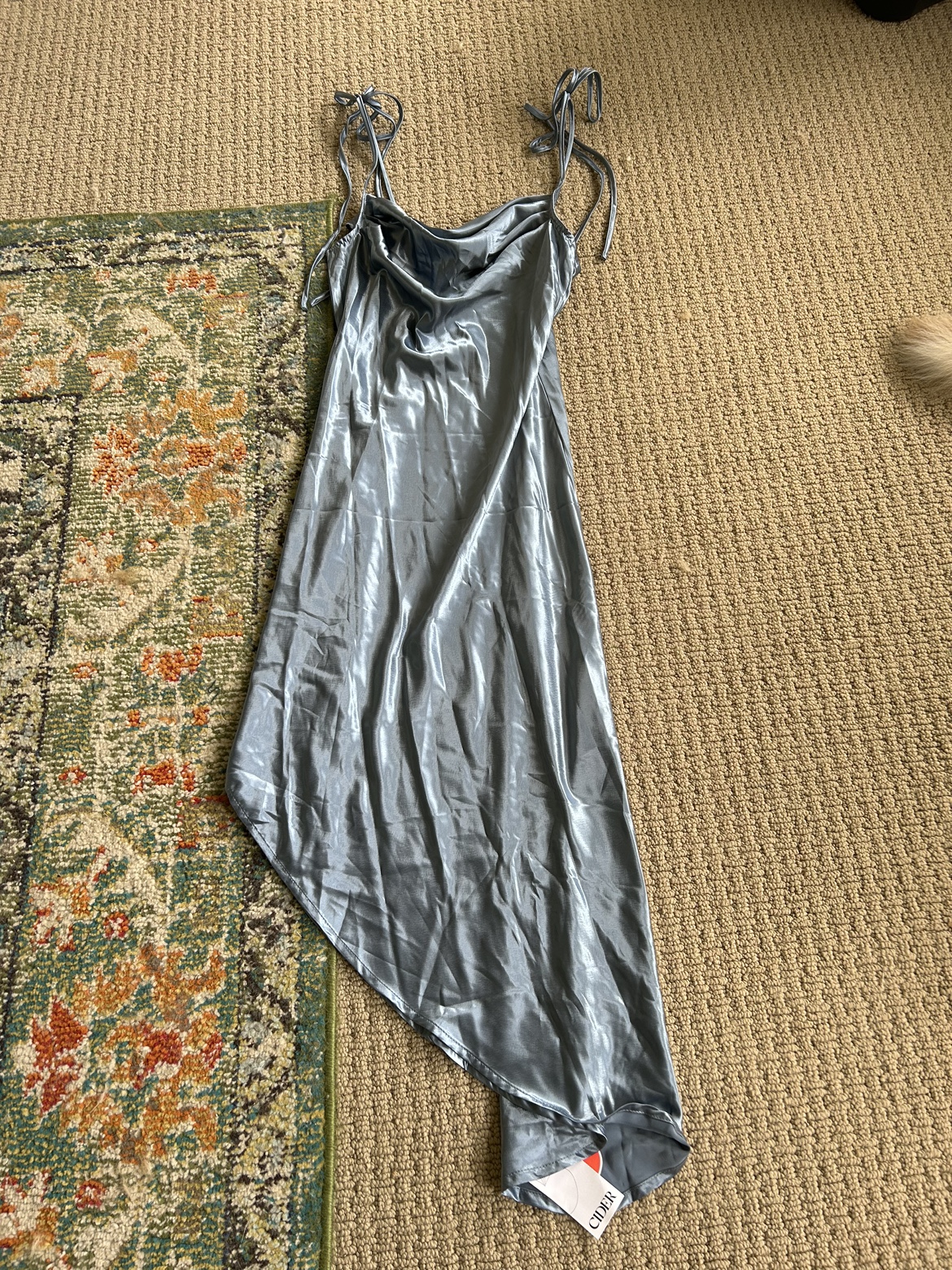 Asymmetrical satin dress - photo 2