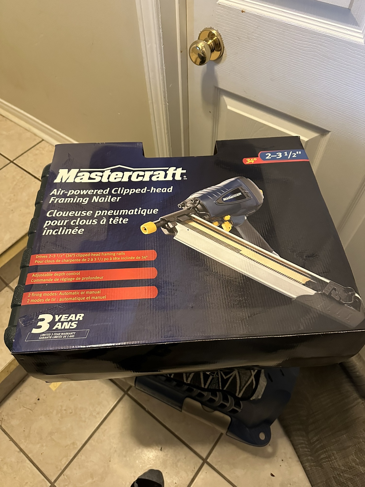 Mastercraft Air-Powered Brad Nailer/Stapler