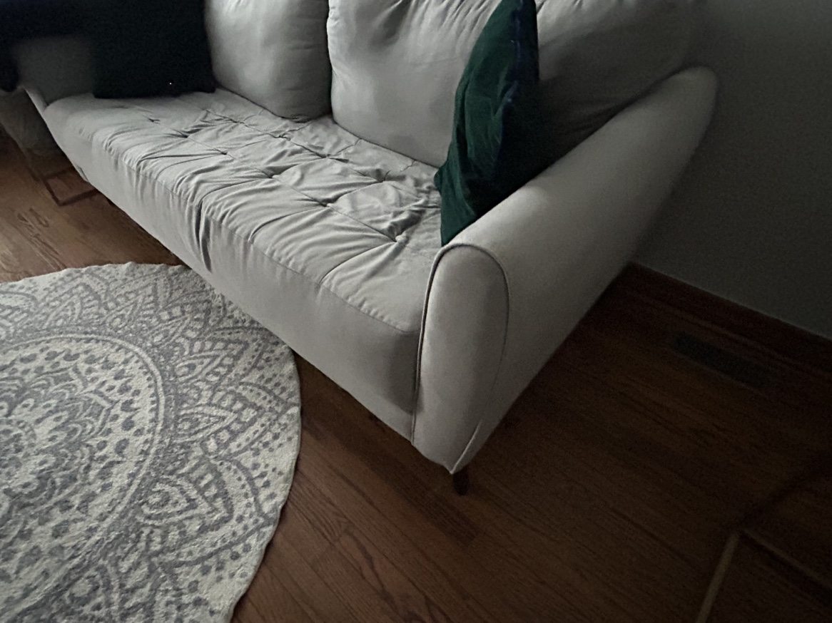 ETHAN ALLEN - Grey Couch - photo 3