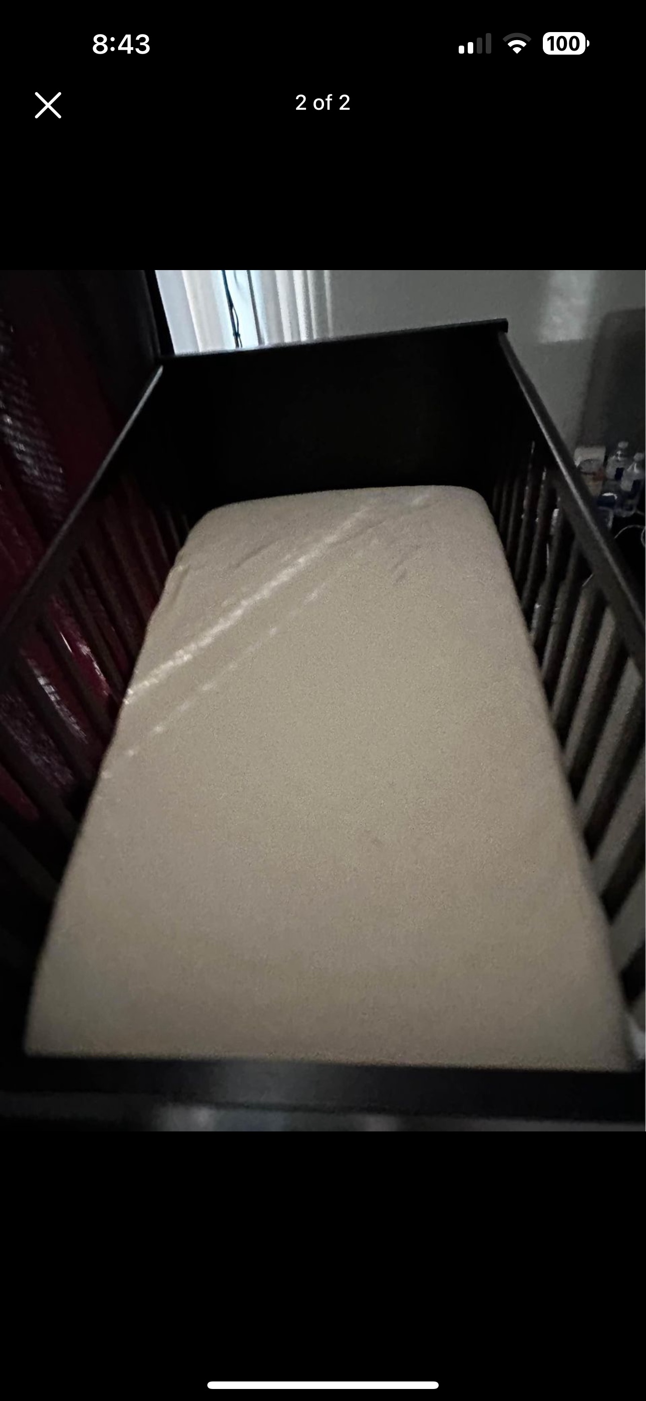 IKEA crib with mattress image indicator(2)