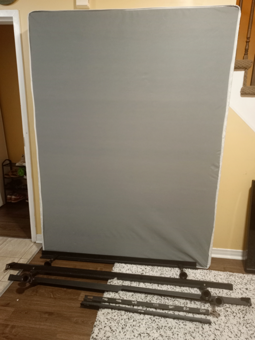 Queen bed frame with box