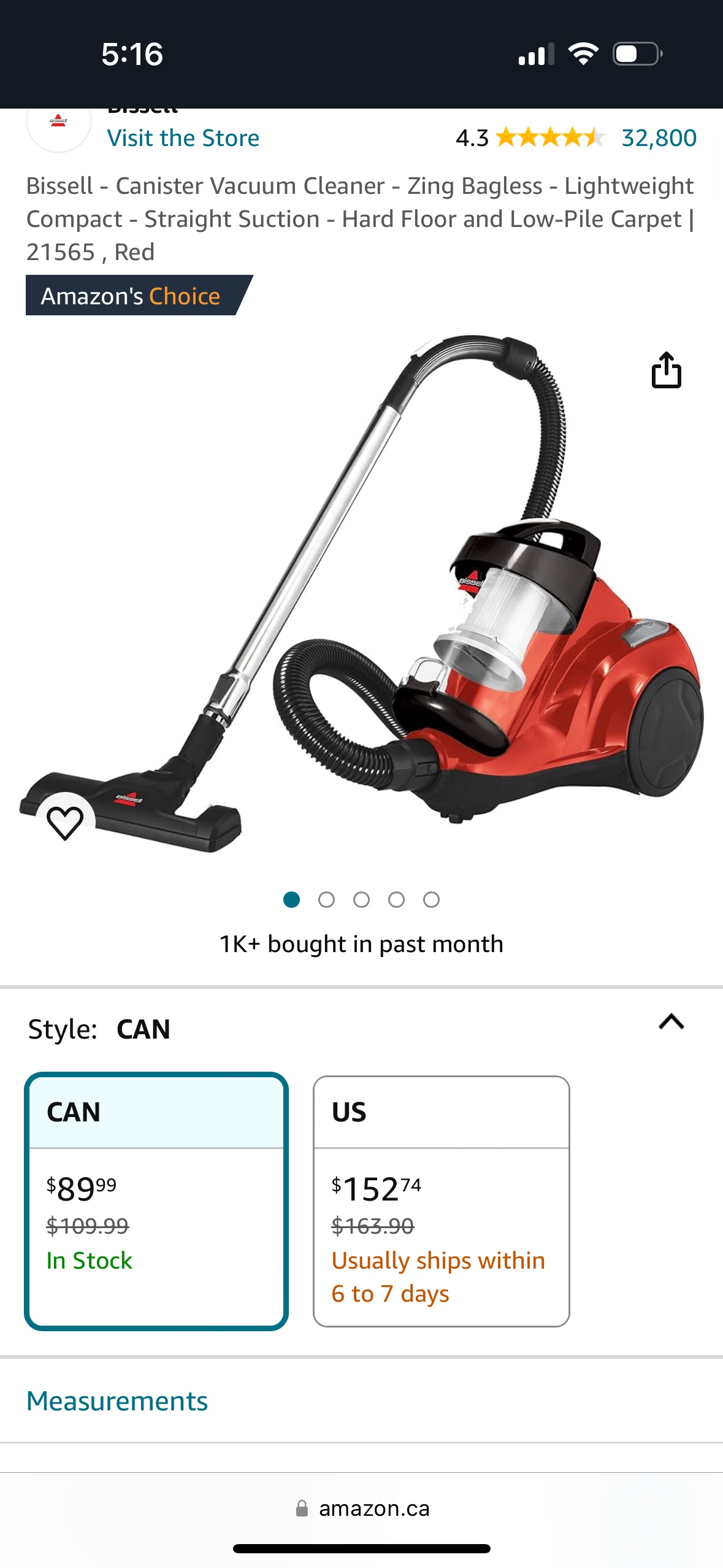 Bissell Vaccum cleaner thumbnail