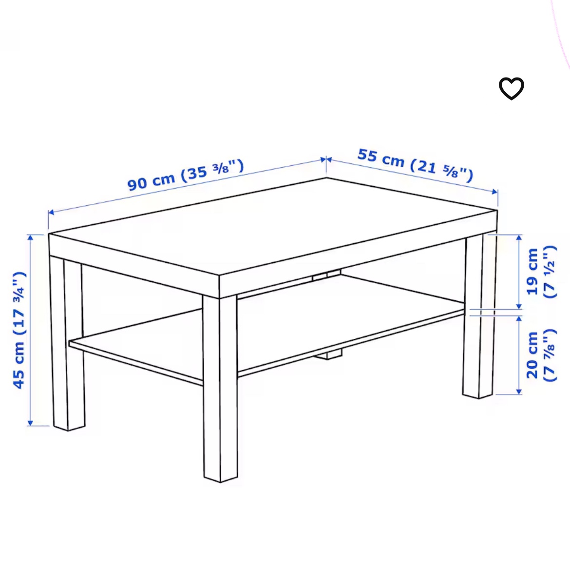 White coffee table