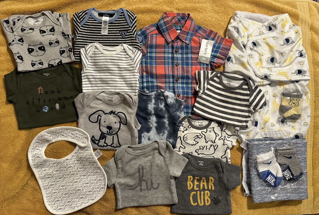 Baby boy clothing lot size 3-6 months Gerber, Carters etc..