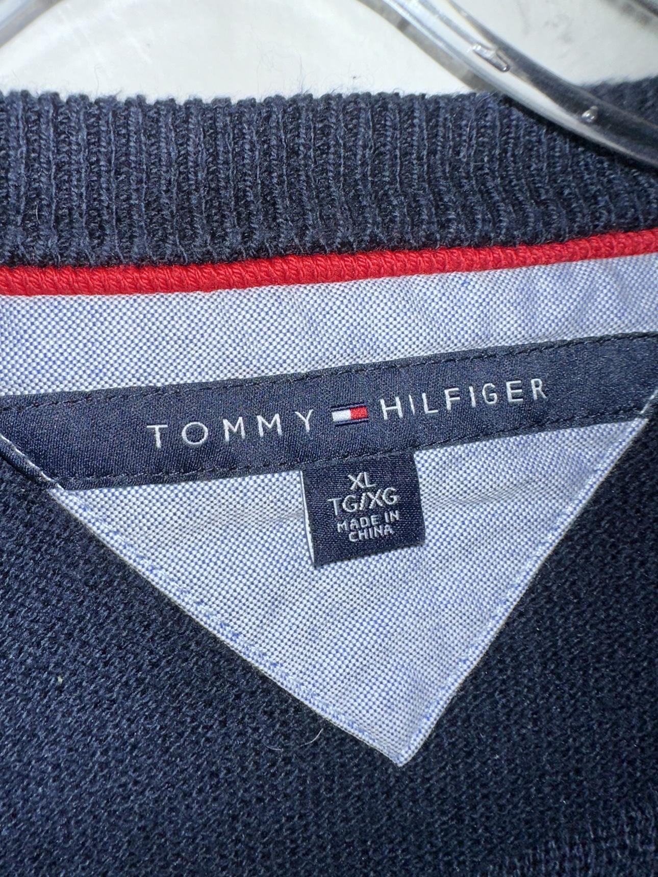 Tommy Hilfiger men’s sweater dark blue, crew neck, size XL - photo 5