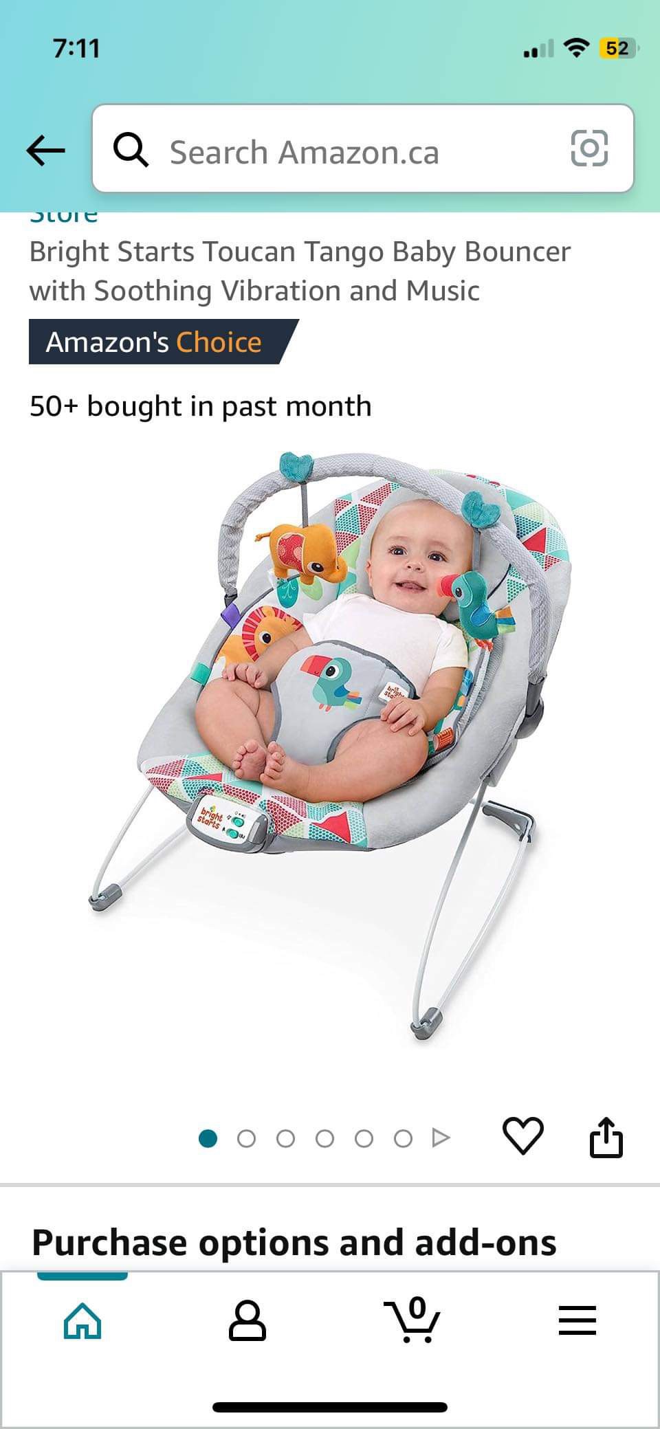 Baby bouncer with toy bar - photo 3