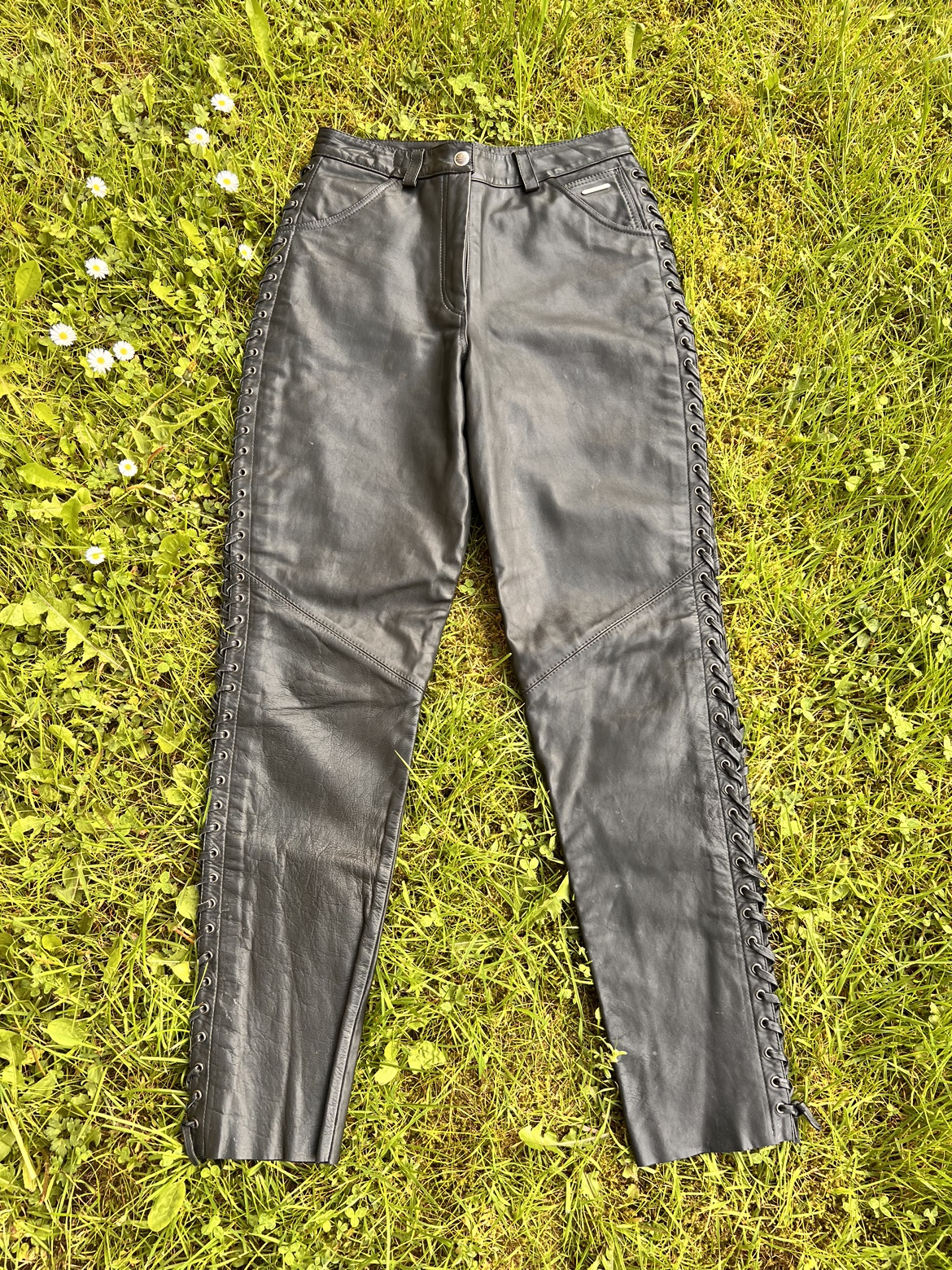 Lace up-HARLEY DAVIDSON  lace up leather pants - photo 2