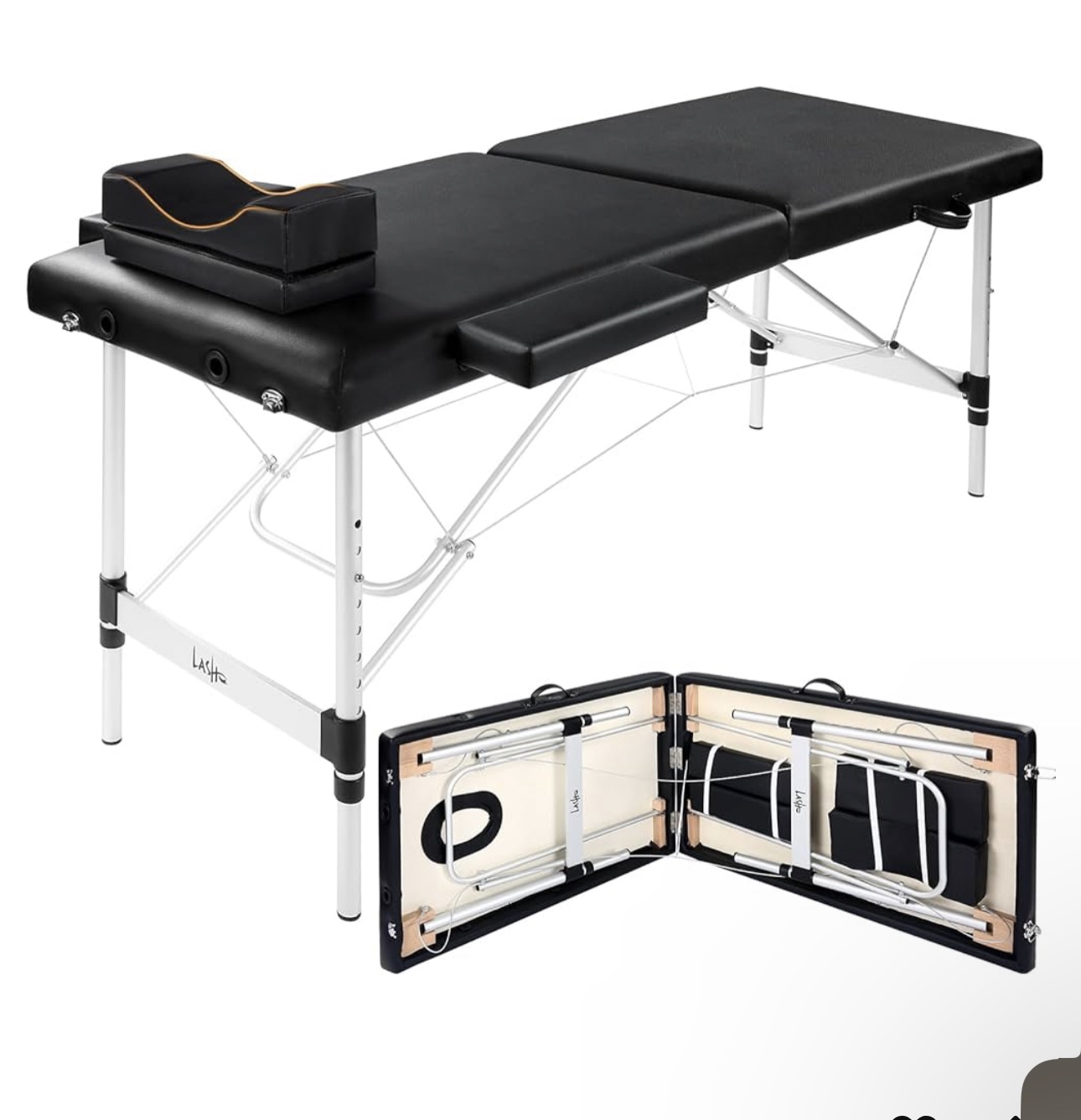 Portable lash bed /massage bed with mattress foam and cover - photo 2