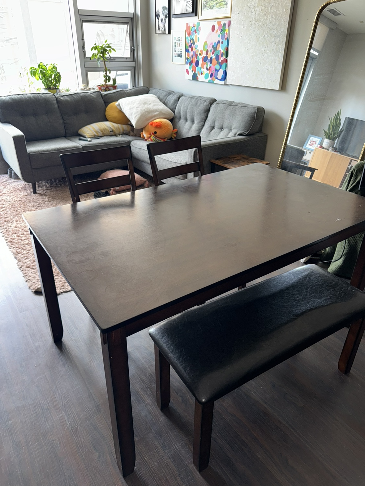 Dark Wood Dining Room Table - photo 2