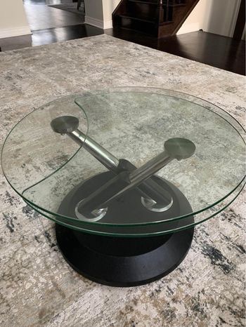 Glass coffee table and end table set