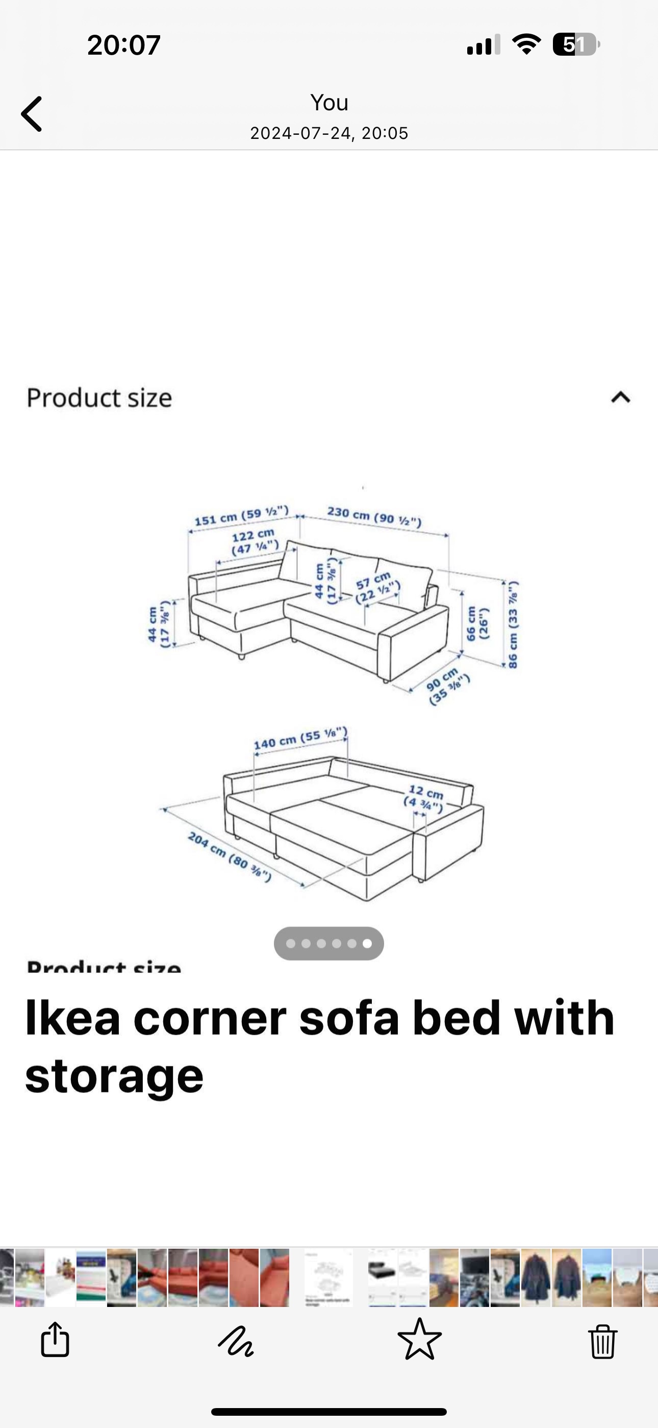 IKEA sofa bed - photo 5