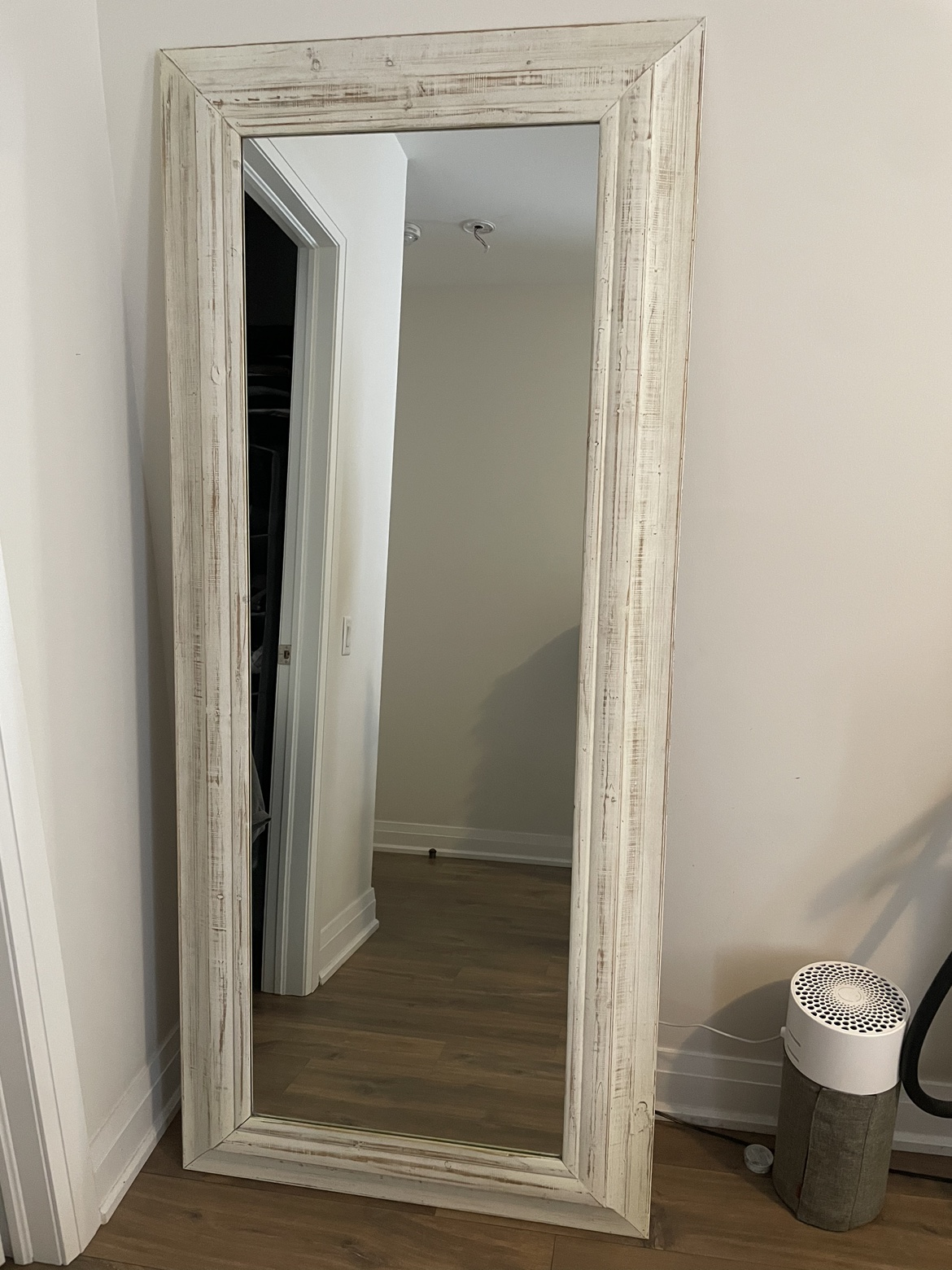 Structube full length mirror with antique wash frame