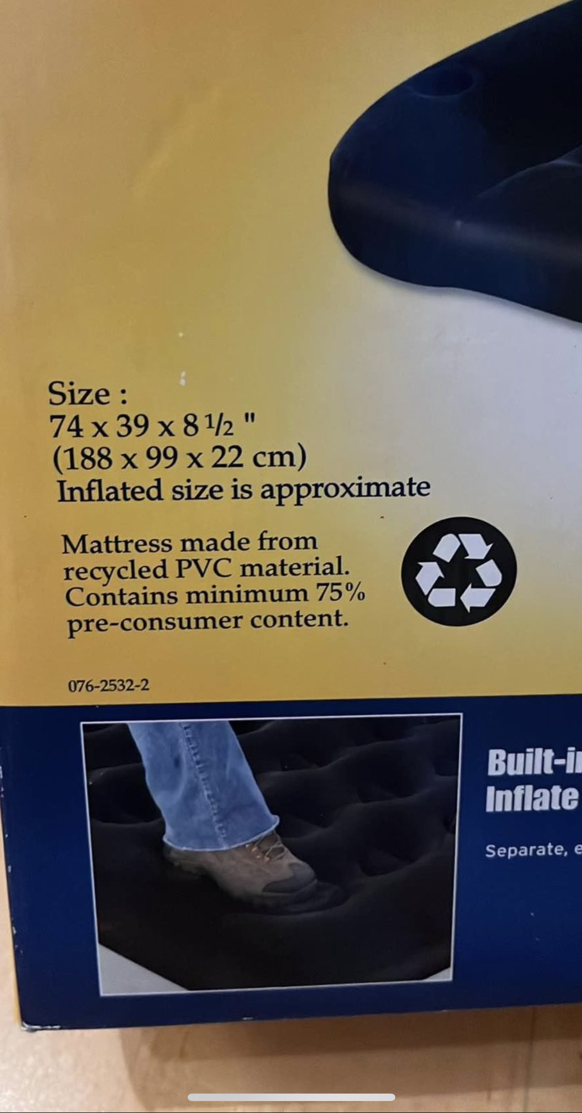 Twin size air bed - photo 3