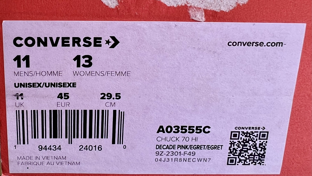 BNIB CONVERSE UNISEX Chuck Taylor 70HT, L13, M11 Sneakers image indicator(8)