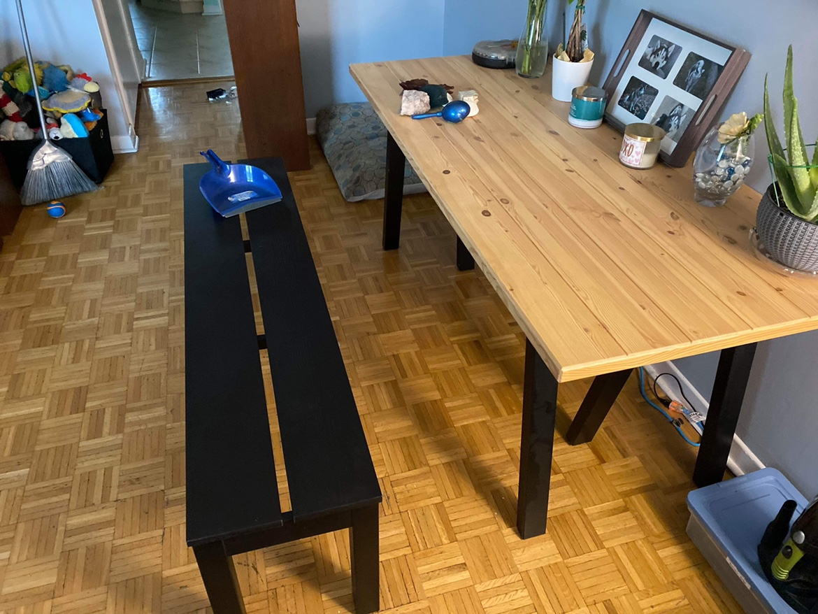 Dining table with bench - photo 3