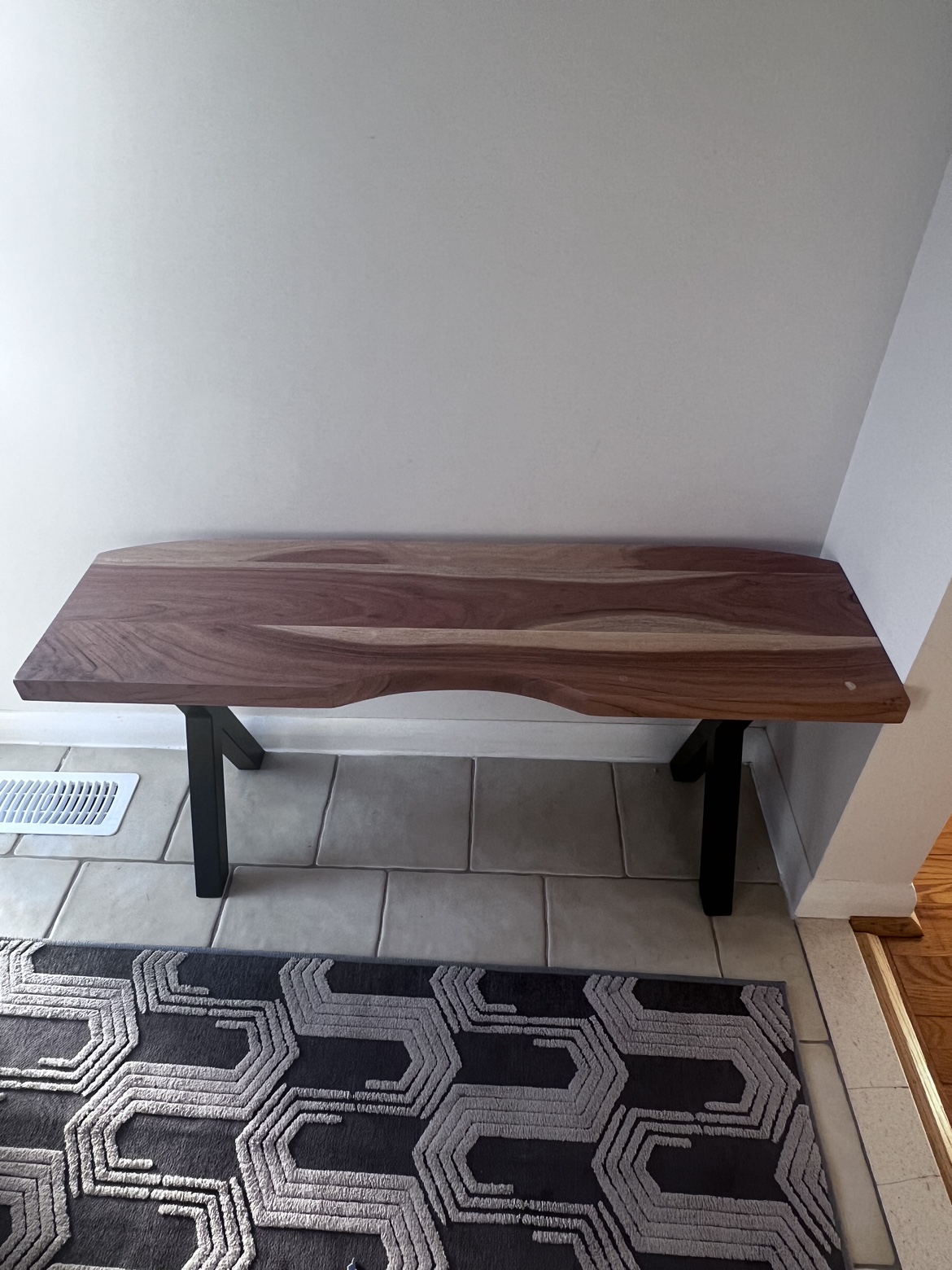 Modern Wooden Entryway Bench - photo 2