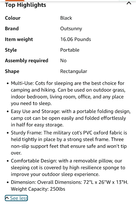 Cot/Sleeping bed - photo 4