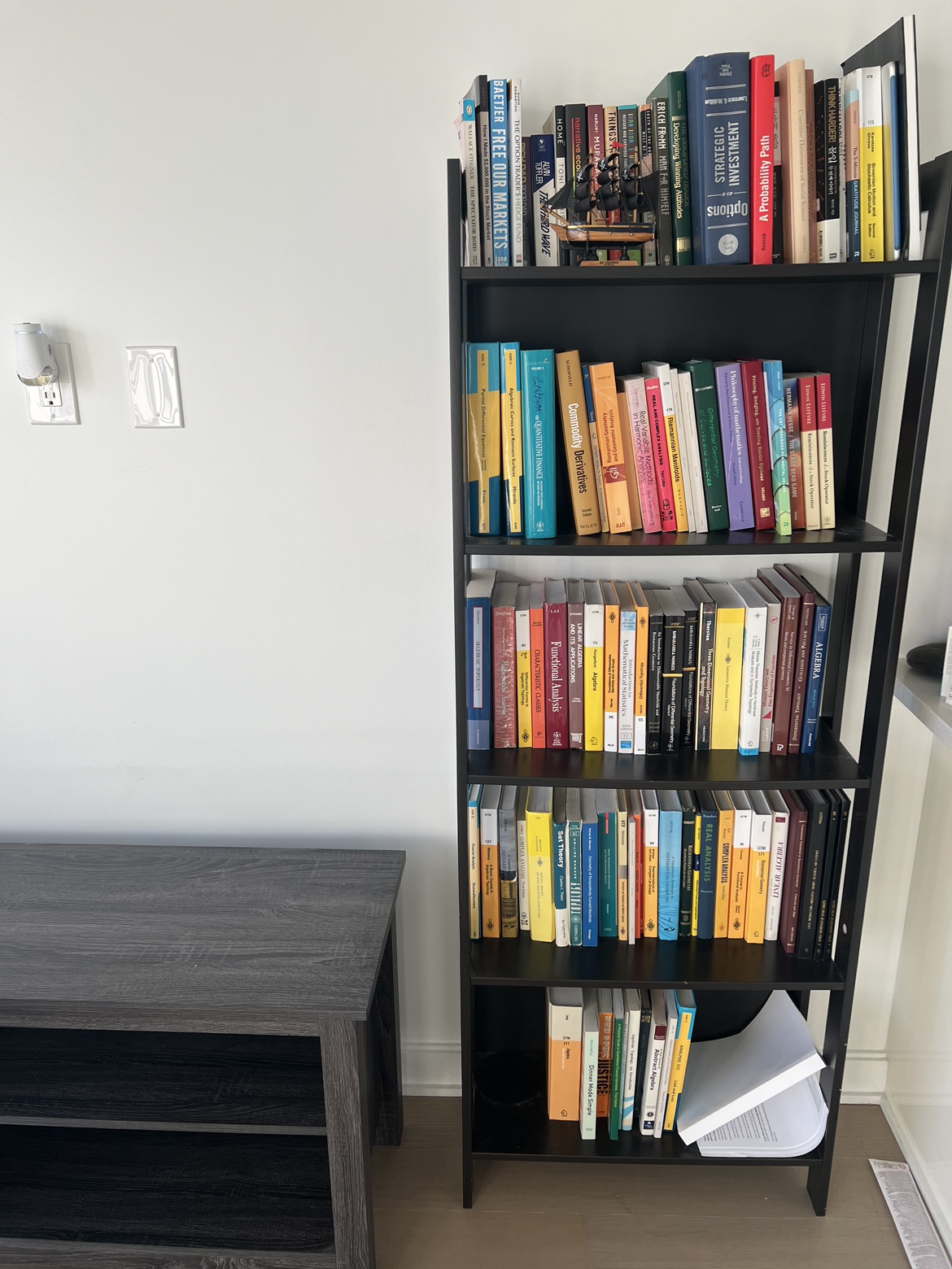 Black 5-Shelf Bookcase