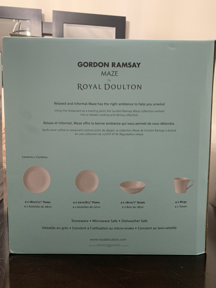 Gordon Ramsay Maze by Royal Doulton 6 Box Dinnerware Set - New! - photo 3