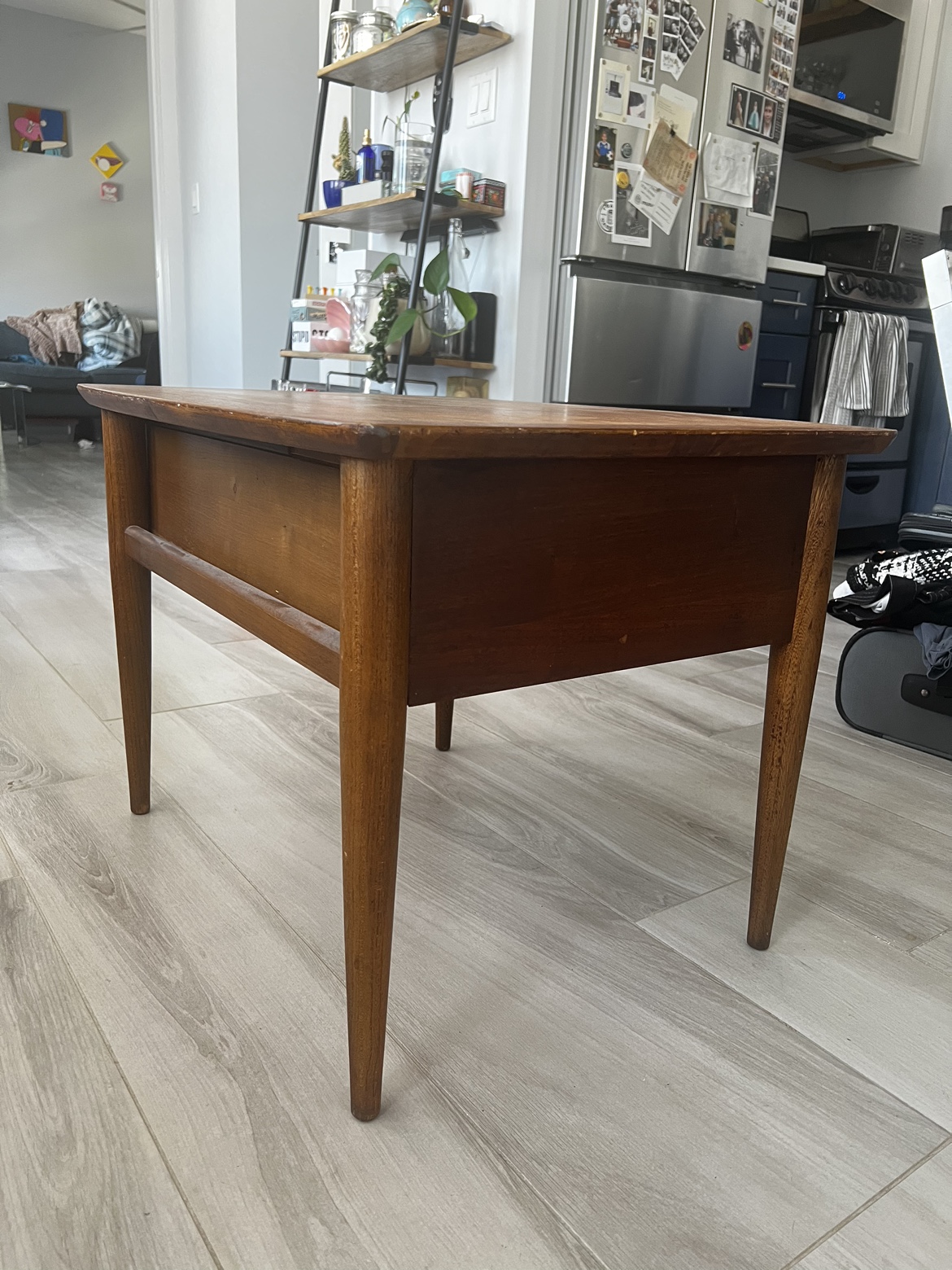 Lane antique mid-century side table with drawer - photo 4