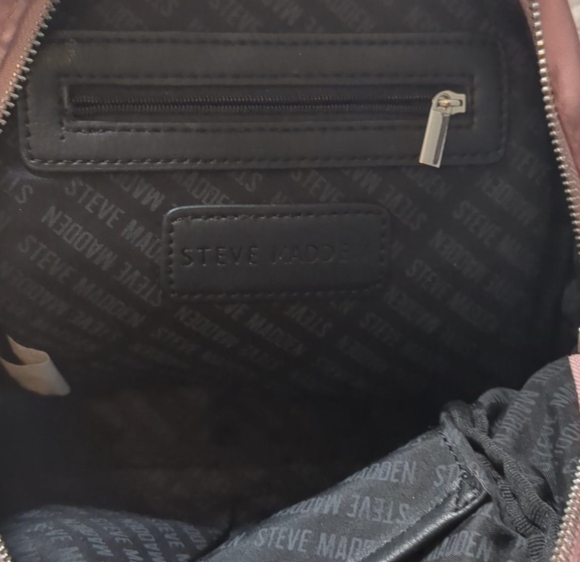 Steve Madden Blush Pink Satin Mini Backpack Purse image indicator(5)