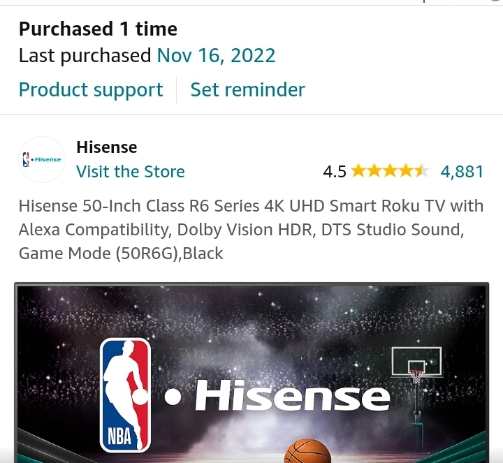 Hisense 50" 4K TV - photo 2