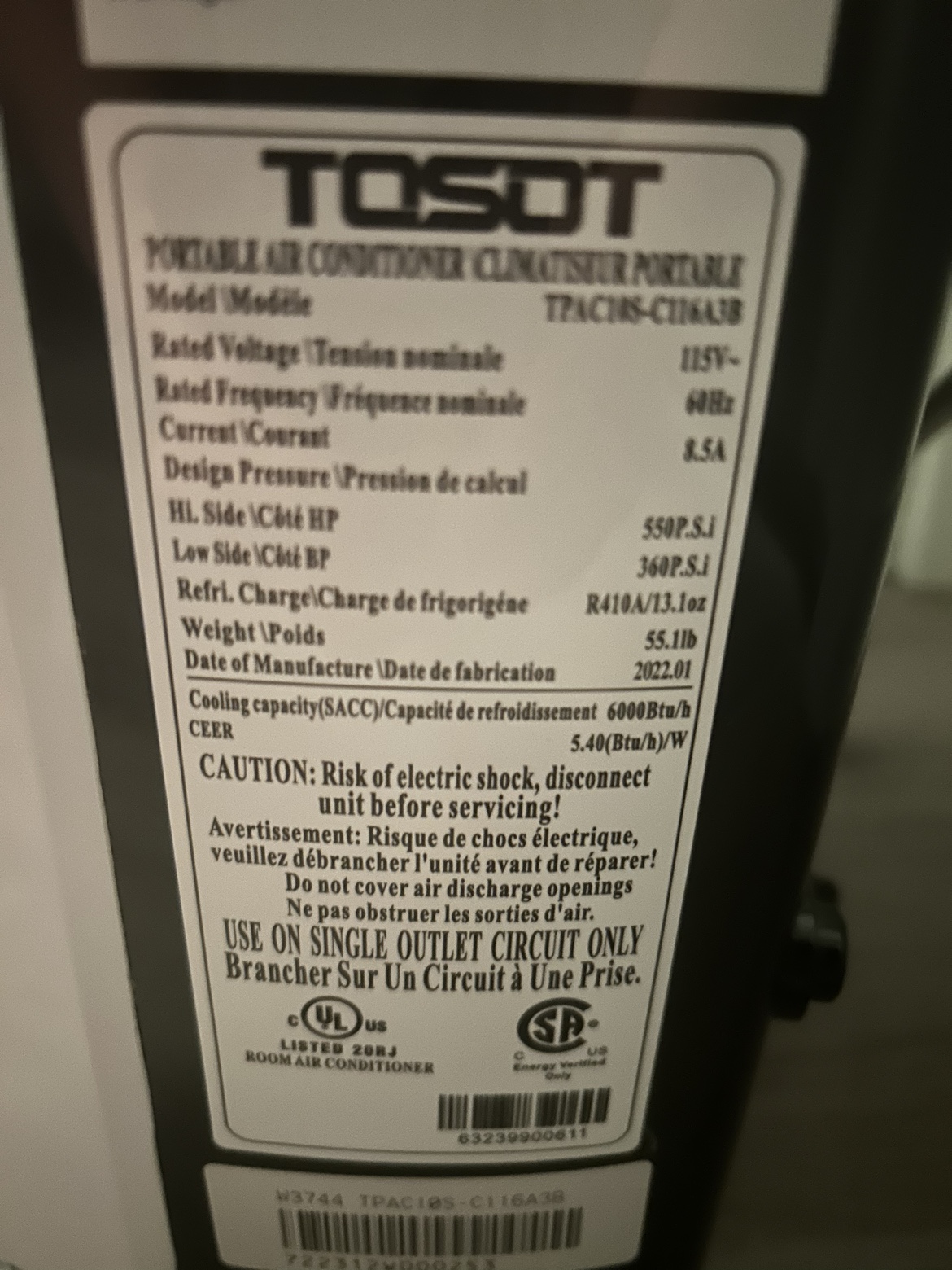 Tosot air conditioner - photo 2