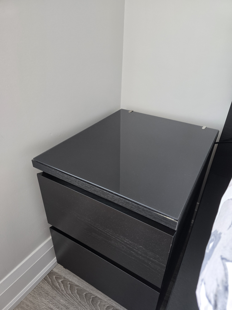 IKEA MALM 2-Drawer Dresser with Glass Top - photo 2