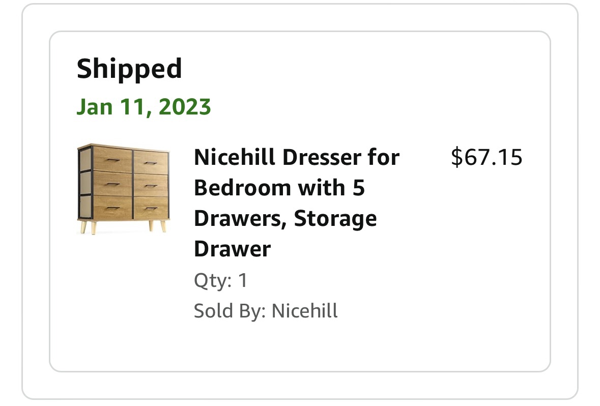 Small wood + fabric dresser storage unit - photo 3