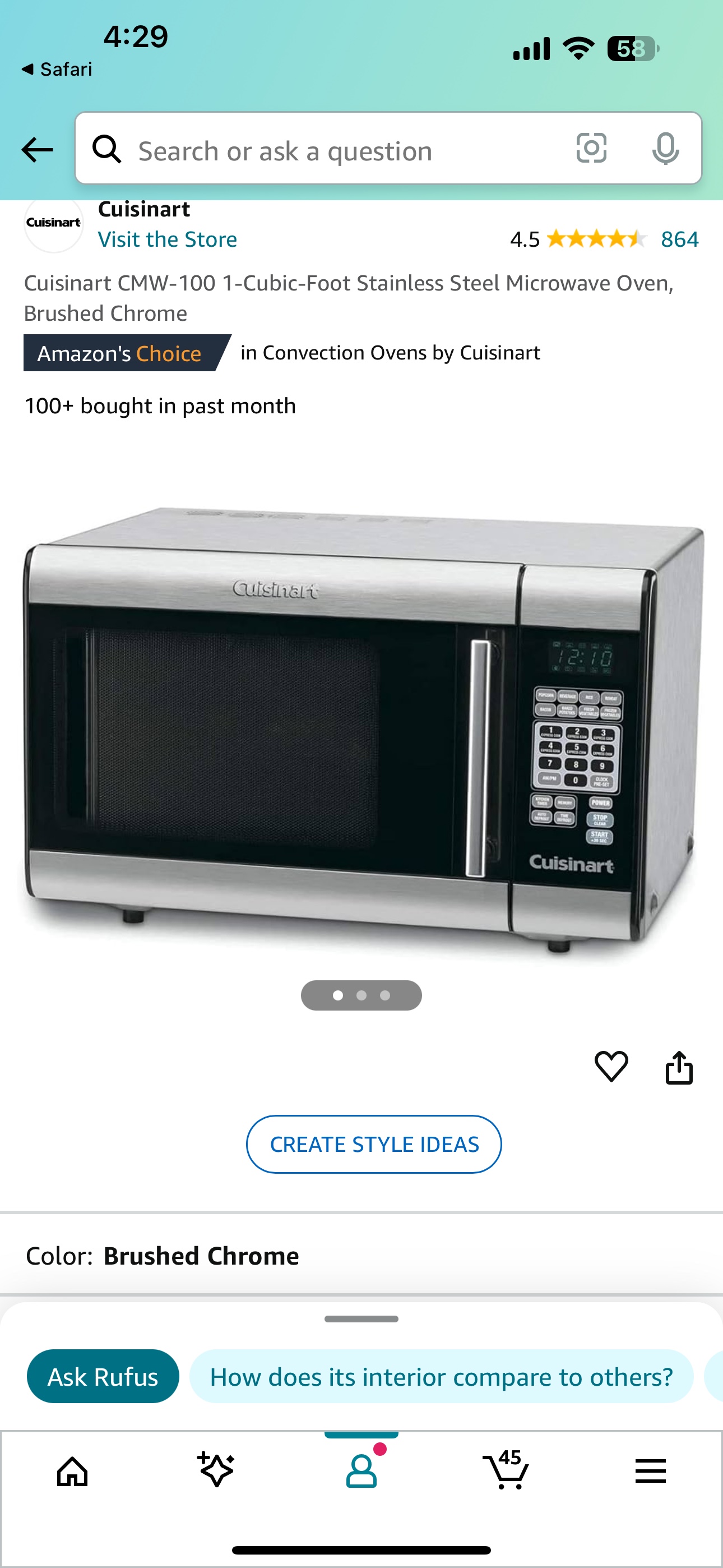 Cuisinart Stainless Steel Microwave Oven - photo 4