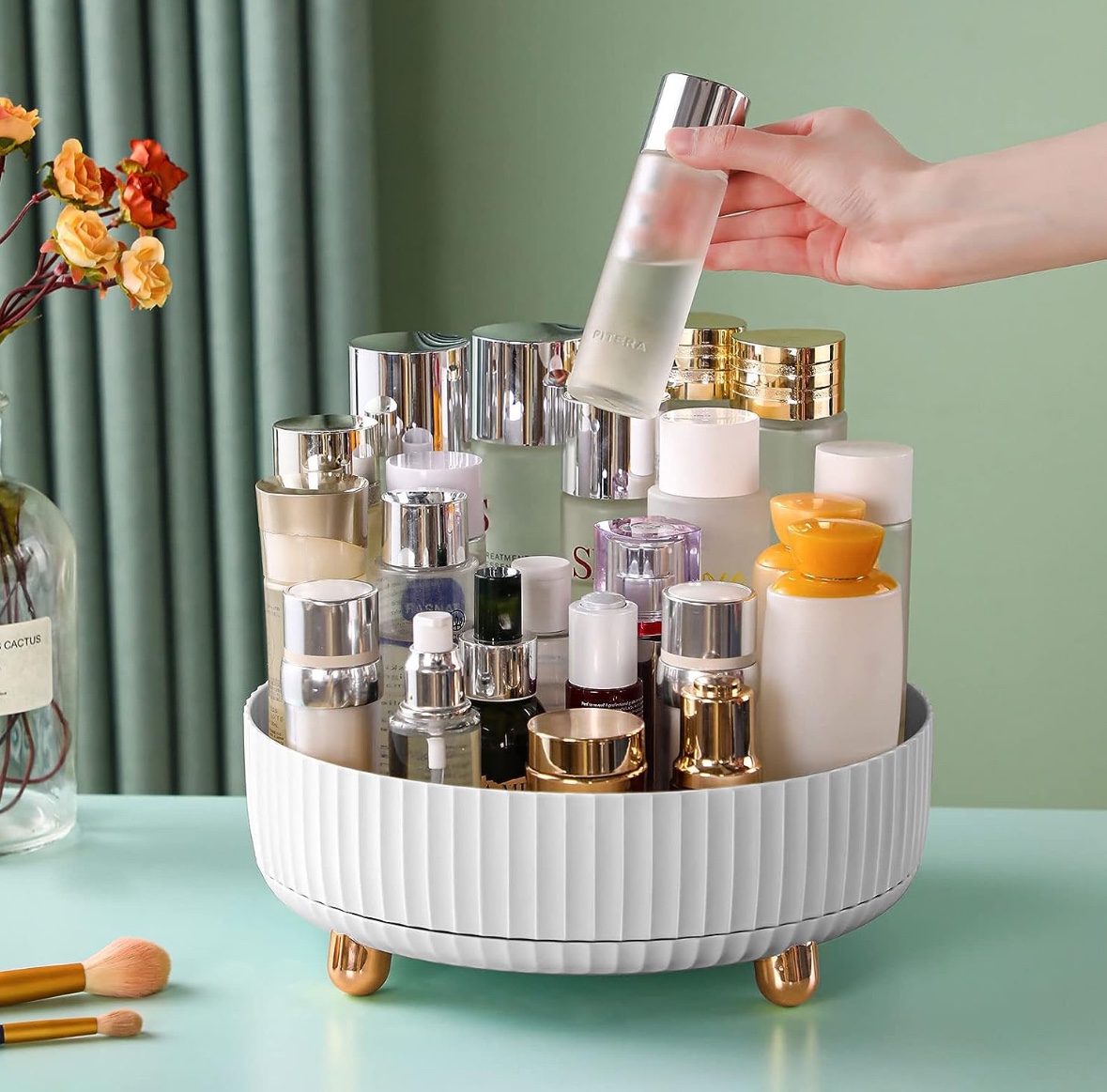 New 360 Degree Rotating Lazy Susan Cosmetic Storage Organizer thumbnail