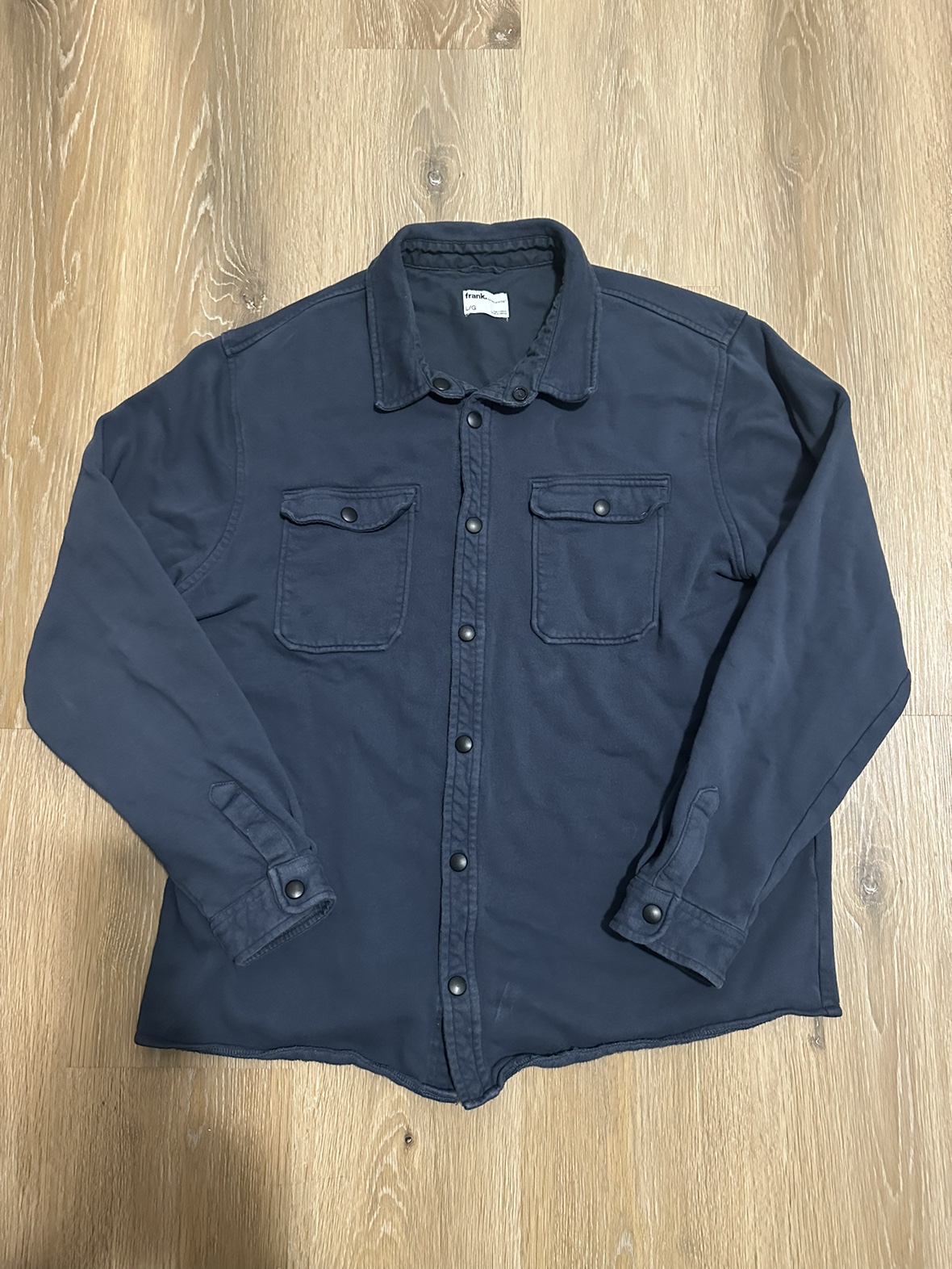 Frank and Oak Dark Blue Shaket size Large - Great Condition thumbnail