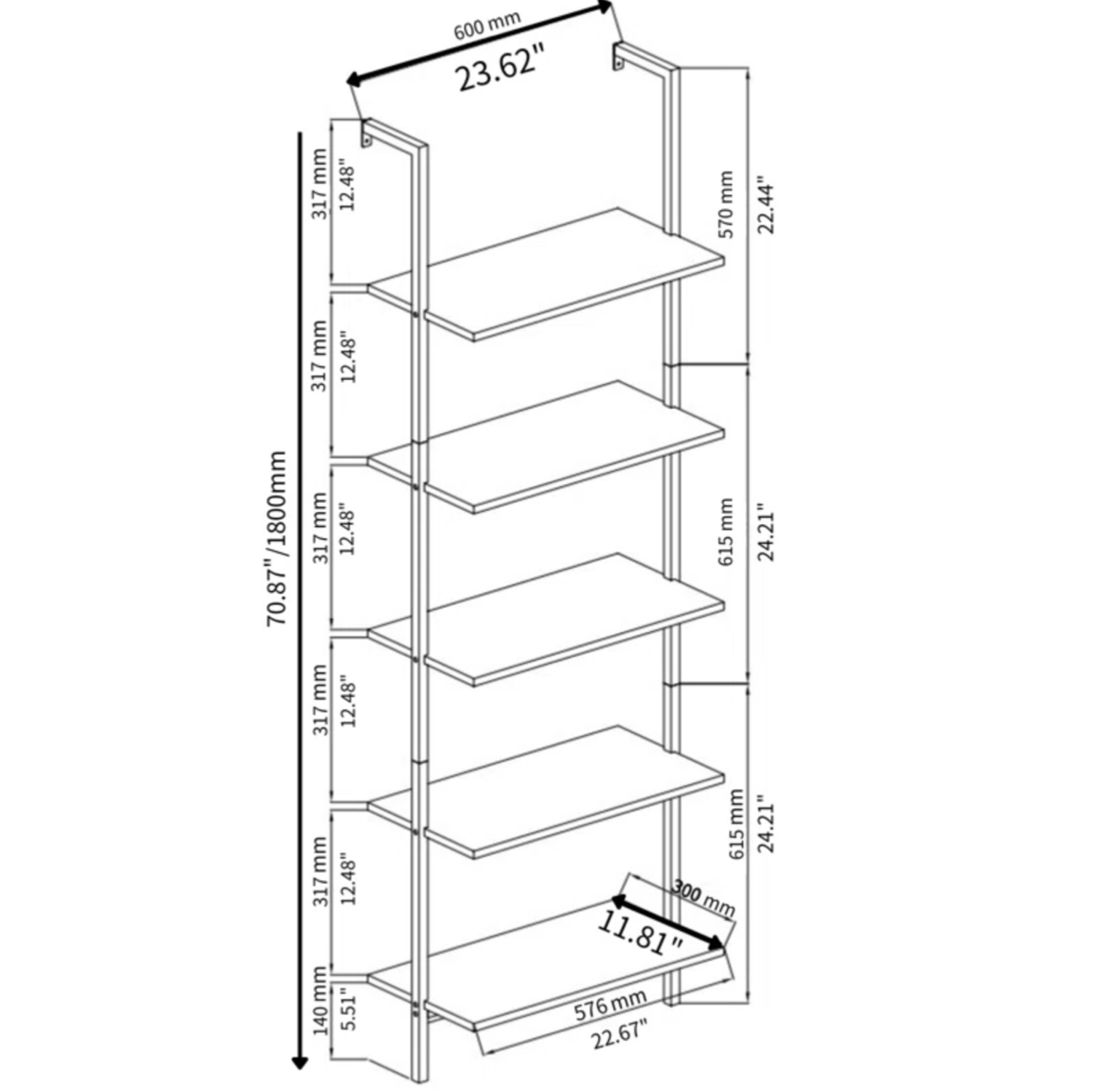 Black Ladder Bookcase (Moving Sale!) - photo 4