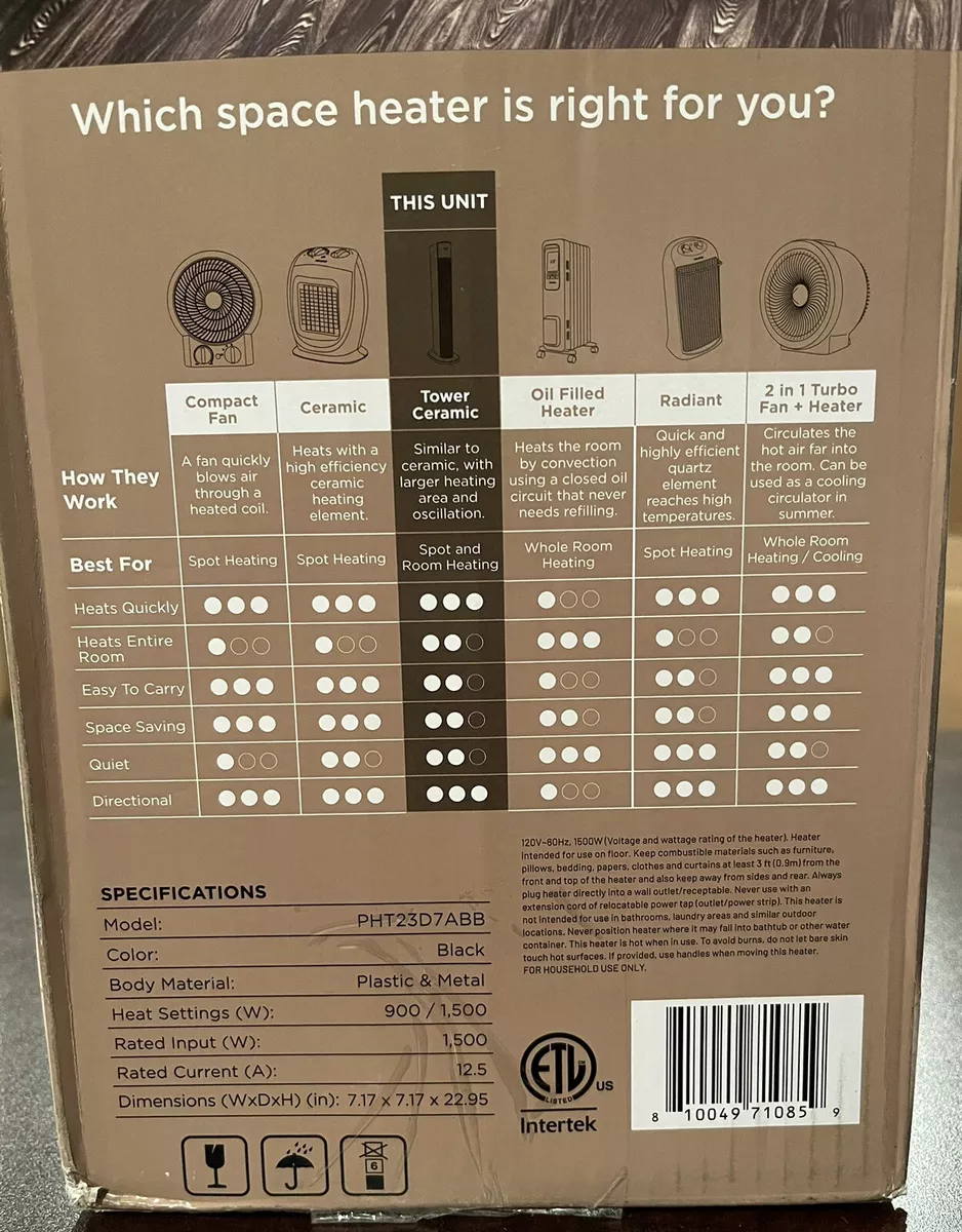 PELONIS 23" Digital Ceramic Tower Heater - photo 3