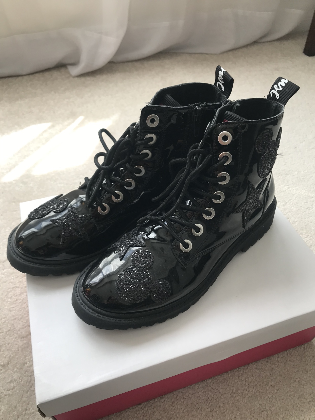 Zara x Mickey patent boot, sz 37 ⚽️ image indicator(2)