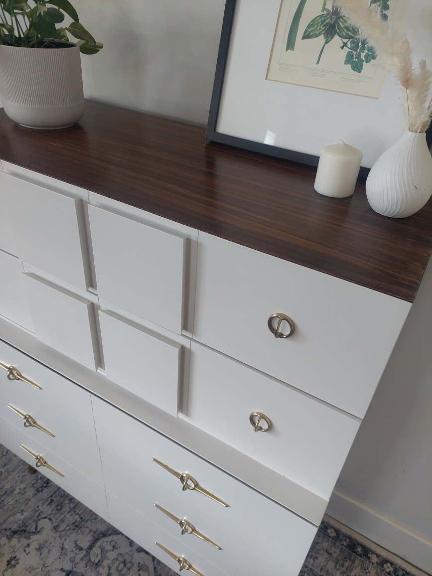 Refinished Mid-Century Modern Dresser