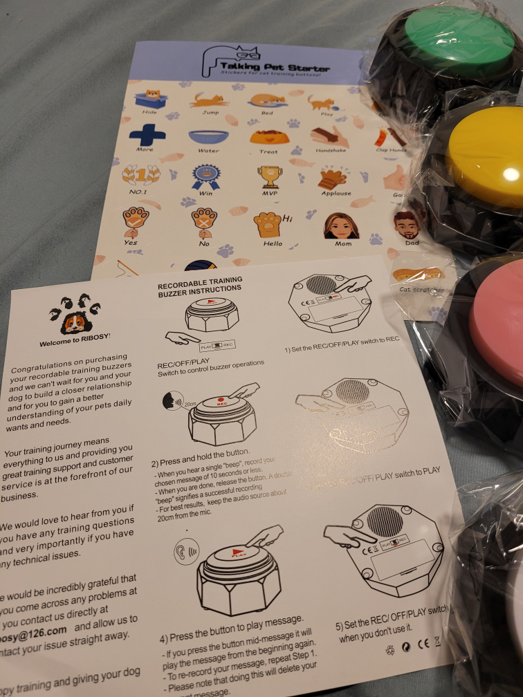 Dog buttons training words (moving sale) - photo 2