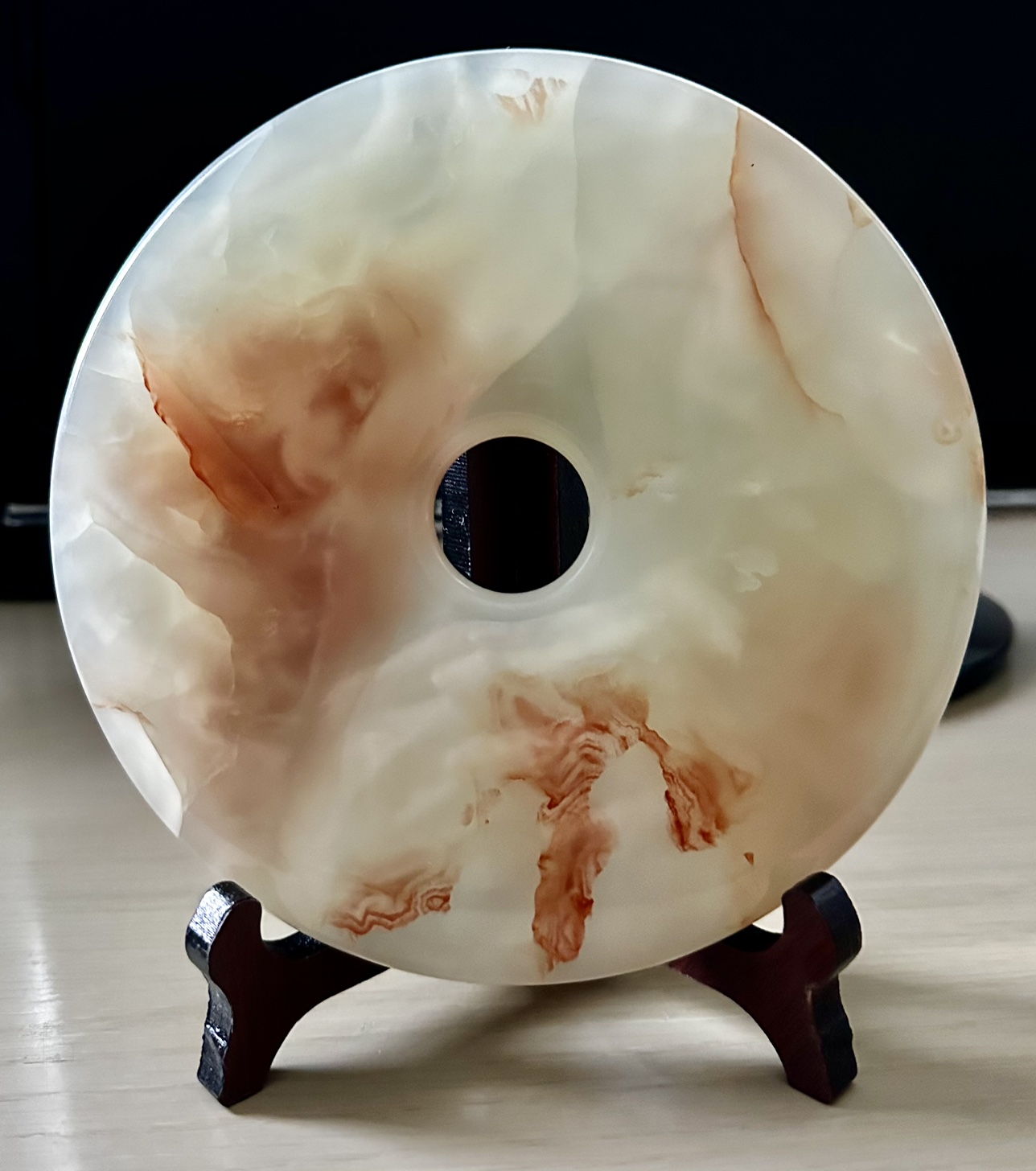 Jade Stone Blessing and Lucky Charm on Stand ⚽️ image indicator(2)